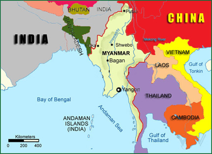 موقعیت جغرافیای تایلند